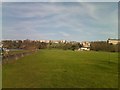 Buildings on Richmond Hill, viewed from Petersham Meadows in TW10 6JQ