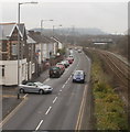 Neath : A474 heads towards Briton Ferry in SA11 1BT