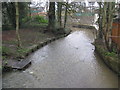River Brent from Mutton Bridge in NW11 6AH