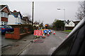 Roadworks on Newtown Road, Machynlleth in SY20 0AN