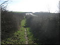 Bridleway beside the A20 in CT15 7BL