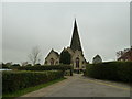 Looking from the vicarage towards the parish church in RH14 9PZ