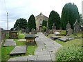 The churchyard of the United Reformed Church, Northowram in HX3 7HG