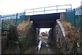 Railway bridge over the Wart Hill Wander in SY7 9PE