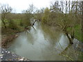 River Thame looking south from Dorchester Bridge, Oxfordshire in OX10 7JP