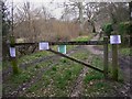 Forestry gate on bridleway in GU10 4LG