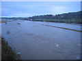Clyde in flood from Boat Bridge in ML12 6QW
