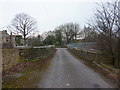 Bridge over railway at High Brake Hall, Huncoat in BB5 6LZ