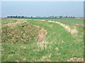 Ditch and farmland north of Watlington, West Norfolk in PE33 0JN