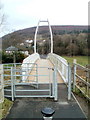 Across the Ebbw River footbridge, Abercarn in NP11 4TF