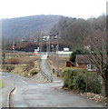 Abercarn : Ebbw River footbridge viewed from the NE in NP11 4TF
