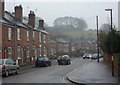 Piccadilly Road south from Wain Avenue, Chesterfield in S41 0EQ