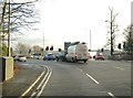 Traffic lights at the junction of Euxton Lane and Preston Road in PR6 7AU