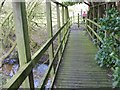 Footbridge at Bradford Mill Farm in Cheshire