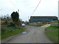 Looking down Church Lane towards the farm in BN17 7PY
