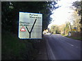 Road sign on old Woking Road in GU22 7BQ