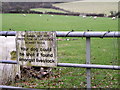 Sign on gate, Berwick st John in SP7 0HH