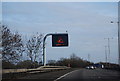 Warning sign on the M4 in RG6 4JA