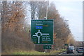 Approaching Twin Bridges Roundabout, Bracknell in RG12 1NA