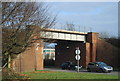 Railway bridge, Twin Bridge Roundabout, Bracknell in RG12 1NA