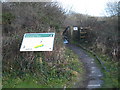 Footpath leading to Penlee Battery nature reserve in PL10 1LN