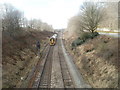 Train heads towards Llanharan station in CF72 9RL