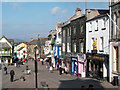 Road junction in central Keswick in CA12 4HQ