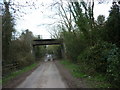 The rail bridge on Apy Hill Lane, Tickhill in DN11 9PN