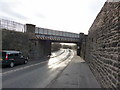 Railway bridge over Blackburn Road, Church in BB5 4NQ