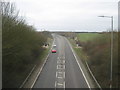 The A2 towards Whitfield in CT15 5EN