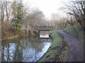 Wooden canal bridge, Malpas, Newport in NP20 7ER