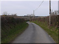 Minor road heading north from Dihewyd in SA48 7PR
