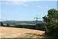Axminster: field with overhead power line in EX13 7JF