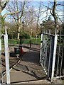 Entrance to Ruskin Park in SE5 8EY