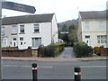 Neath Road entrance to Jersey Park, Briton Ferry in SA11 2YT
