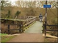 Footbridge, North Loughton Valley Park in MK13 0RB
