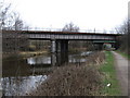 Rotherham - railway bridges over Navigation. in S60 1FB