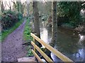 Footbridge and the River Thames, near Ashton Keynes in SN6 6QR