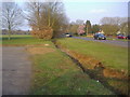 Ditch on Thorpe Green by Green Lane, Virginia Water in KT16 0AS