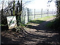 Footpath outside Denbigh Castle in LL16 5ST