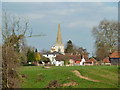 Brockham church from Old School Lane in RH3 7LD