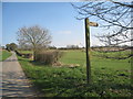 Footpath to Kirton and the road to Gainsthorpe in DN21 4JS