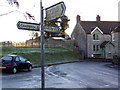 Wrelton, High Street junction in Winter in YO18 8PH