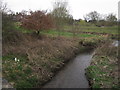 Whitehall Brook at the bridge Foden Lane, Chorley in Chorley