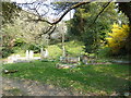 Churchyard of St Boniface, Bonchurch- looking east in PO38 1PS