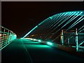Illuminated Millennium bridge in YO10 5AJ