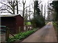 Access lane to Great Hookley Farm in GU8 6FD
