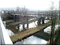 Canal, river and railway bridge, Neath in SA11 3DH