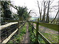 Pathway south from Newhall Farm in BN5 9PQ