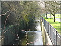 The Pool River south of Lennard Road, BR3 in BR3 1LB